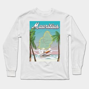 Mauritius Vacation poster Long Sleeve T-Shirt